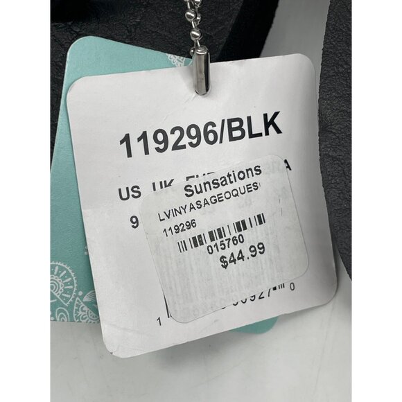 Cali By Skechers Womens Yoga Foam Rhinestone Embellished Flip Flops Black Size 9 - Picture 5 of 7